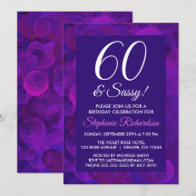 Elegant Lila 60 och Sassy Födelsedagsfest