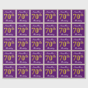 Elegant lila, 70th födelsedag för Fauxguld + Nam Presentpapper