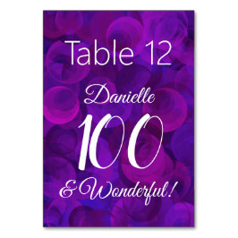 Elegant Lila 90 och Födelsedagsfest utan stopp Bordsnummer