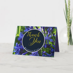 Elegant Lila Agapanthus Flowers Bereavement Tack Kort
