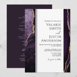 Elegant Lila Agera budget Bröllop allt på en gång Inbjudningar