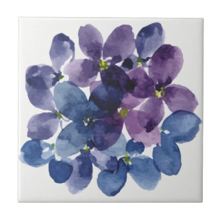 Elegant lila akvarell wisteria blå blomster kakelplatta