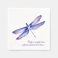 Elegant Lila av vattenfärg Dragonfly Pappra blöjor