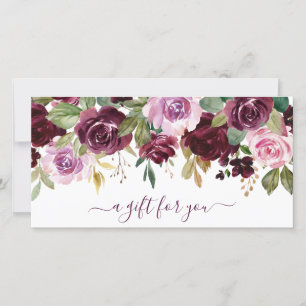 Elegant Lila Blommigt Business Gift-certifikat
