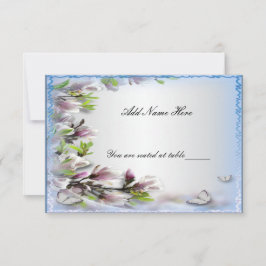 Elegant Lila Blommigt Butterfly Bord Place Card Inbjudningar