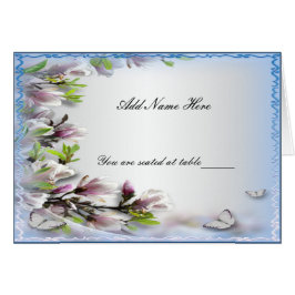 Elegant Lila Blommigt Butterfly Bord Place Card OBS Kort
