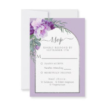 Elegant Lila Blommigt Foliage Silver Arch Bröllop