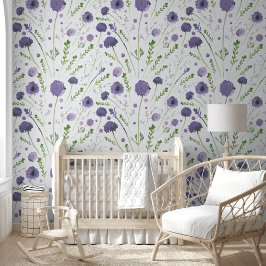 Elegant Lila Blommigt för vattenfärg