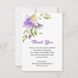 Elegant Lila Blommigt Funeral Tack