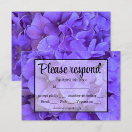Elegant lila blommigt Hydrangeas Lavender OSA Kort