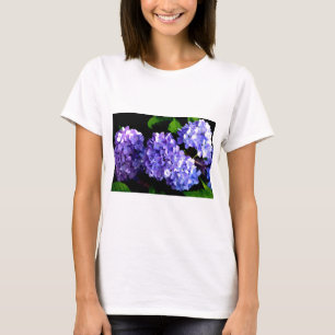 Elegant lila blommigt lila Blue hydrangeas Tee Shirt