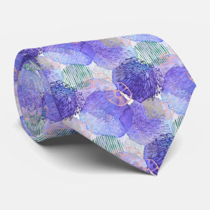 Elegant Lila Blommigt Necktie Slips