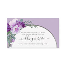 Elegant Lila Blommigt Silver Arch Bröllop webbplat