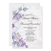 Elegant Lila Blommigt Utandningsskada Möhippa för 