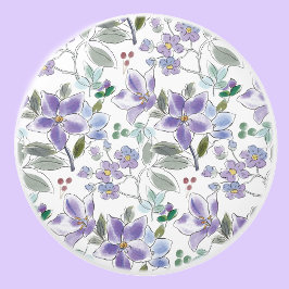Elegant Lila Blommönster-låda Knopp