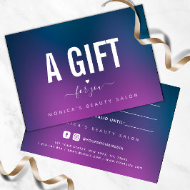 Elegant Lila Blue Gradient Heart Kärlek Romantic