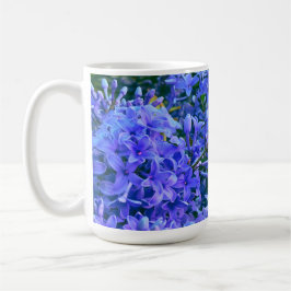 Elegant lila blue lilacs kaffemugg