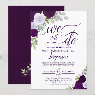 Elegant Lila Boho Ro Vi fortsätter fortfarande att Inbjudningar