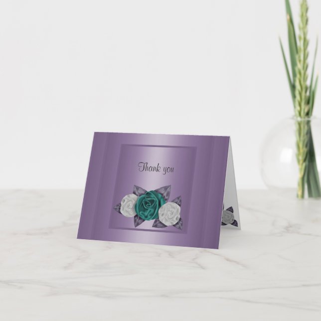 ELEGANT LILA BORDERED RO TACK DIG CARD2 KORT (Framsida)