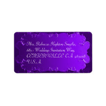 Elegant Lila Bröllop Adress