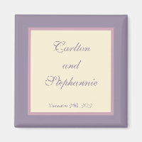 Elegant Lila Bröllop Magnet-favoriter