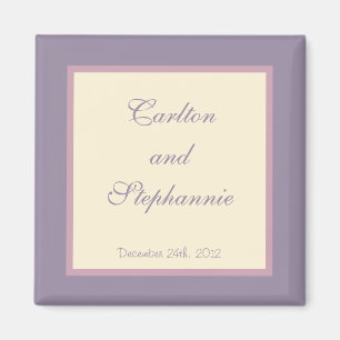 Elegant Lila Bröllop Magnet-favoriter Magnet