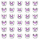 Elegant Lila Butterfly Kisses Monogram Candy Klistermärken<br><div class="desc">(ANMÄRKNING: STORLEKA BUTTERFLIER I LAKAN VID 6x6 ÄR 3/4", vilket omfattar det vita gräns. Utvidgningen av lakan-storleka kommer också att utvidga fjärilarna.) På den här mindre lakan-storleka kan de här lila-butterfly-klistermärkena fungera bra för kandiseklistermärken, gåvor och gästfavoriter... Du kan till och med använda dem som elegant-butterfly-formade kuvertförseglingar. Om du väljer...</div>