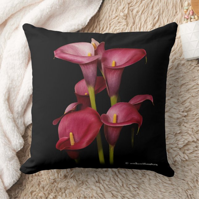 Elegant Lila Calla Lilies Kudde (Filt)