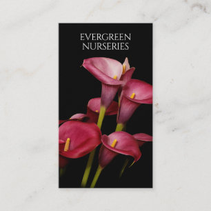 Elegant Lila Calla Lilies Visitkort