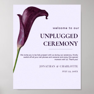 Elegant lila Calla Lily-blomma Bröllop Poster