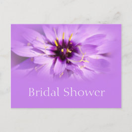 Elegant lila daisy möhippa-vykort inbjudan vykort