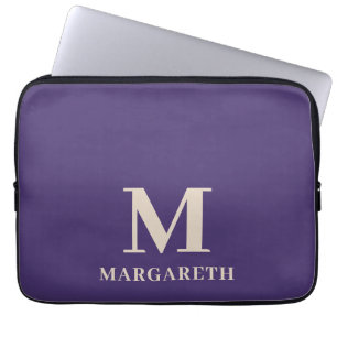 Elegant Lila Dimma Monogram Laptop sleeve