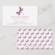 Elegant Lila Dragonfly Mönster