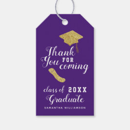 Elegant lila examensfirande tack 2025 presentetikett
