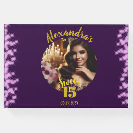 Elegant Lila Fairytale Princess Photo spansk Gästböcker