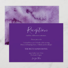 Elegant lila färg tvätt Ultra Violet mottagning Tilläggskort