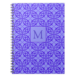 Elegant Lila Filigree Mönster Monogram Anteckningsbok