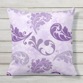 Elegant Lila Fjädrar Mönster Kudde