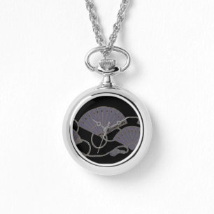 Elegant lila fläkt armbandsur
