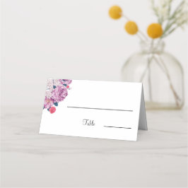 Elegant Lila Flower Personlig Bröllop Bord Placeringskort