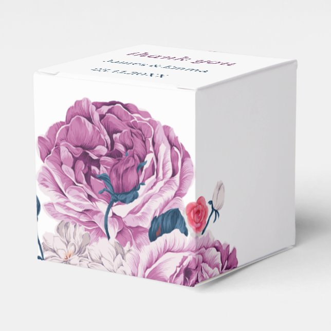 Elegant Lila Flower Personlig Bröllop Presentaskar (Framsidan Sidan)