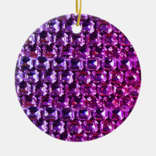 Elegant lila gemstendiamanter julgransprydnad keramik