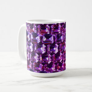 Elegant lila gemstendiamanter kaffemugg