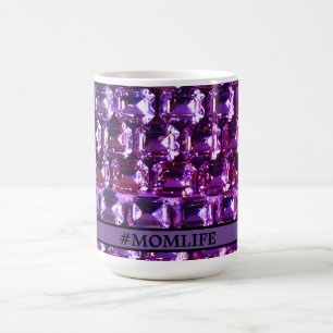 Elegant lila gemstendiamanter kaffemugg