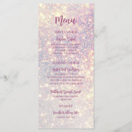 Elegant Lila Glitter Gnistra Bröllop Meny