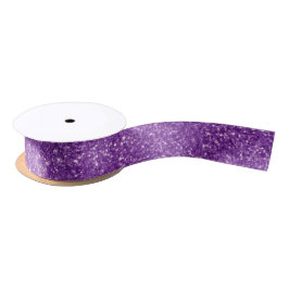 Elegant Lila Glitter jul Satin Ribbon