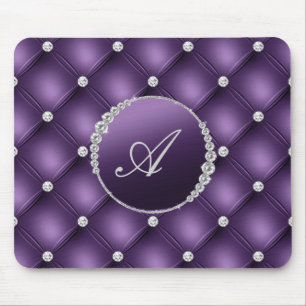 Elegant Lila Glitter Monogram Musmatta