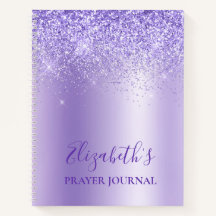 Elegant Lila Glitter Prayer Journal bärbar dator