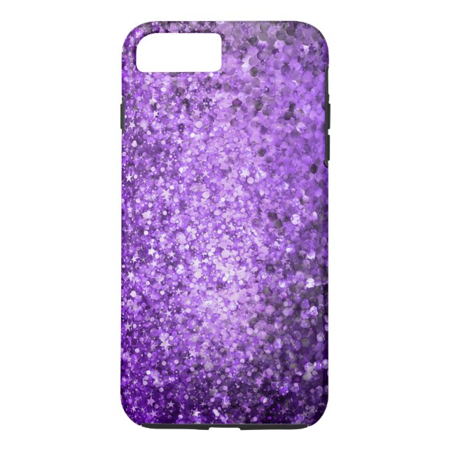 Elegant Lila Glitter & Sparkles Case-Mate iPhone Skal (Baksida)