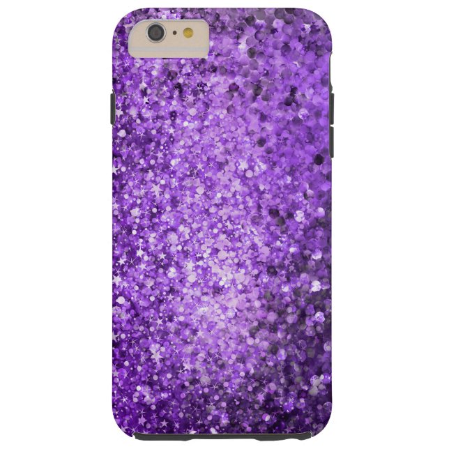 Elegant Lila Glitter & Sparkles Case-Mate iPhone Skal (Baksidan)